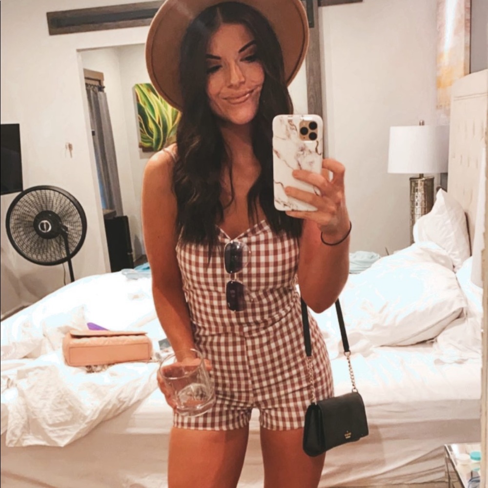 Revolve - Gingham Romper